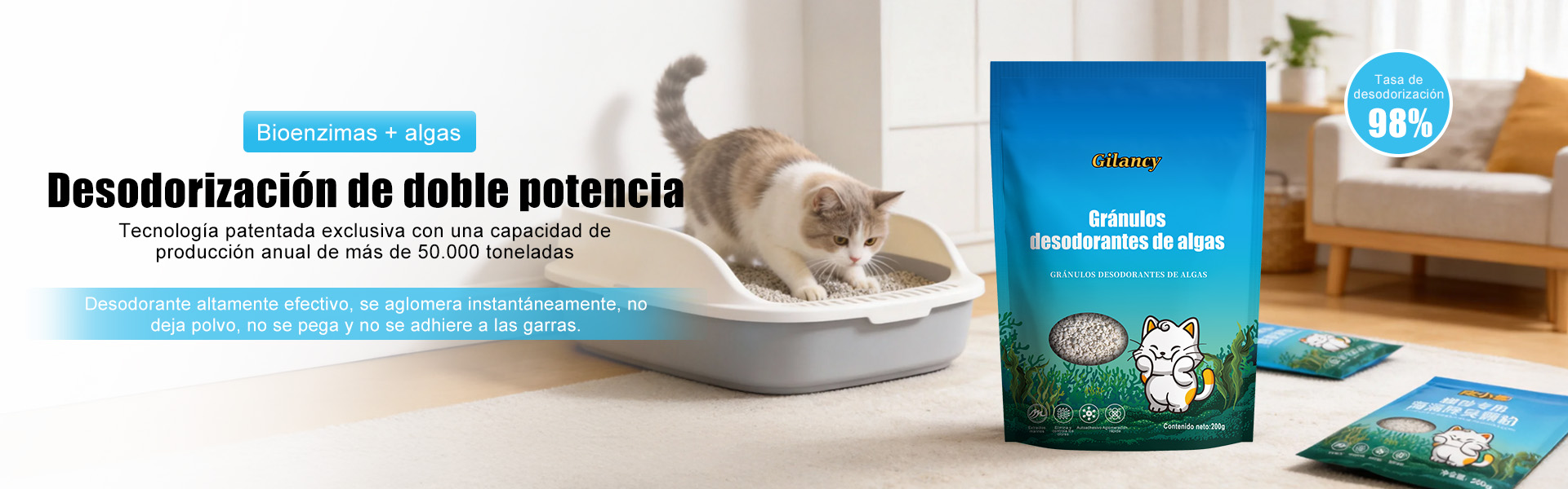 Fábrica de Areia Vegetal para Gatos | Mandioca, Tofu e Bambu – Gilancy